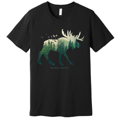 Preserve & Protect Vintage National Park Moose Premium T-Shirt