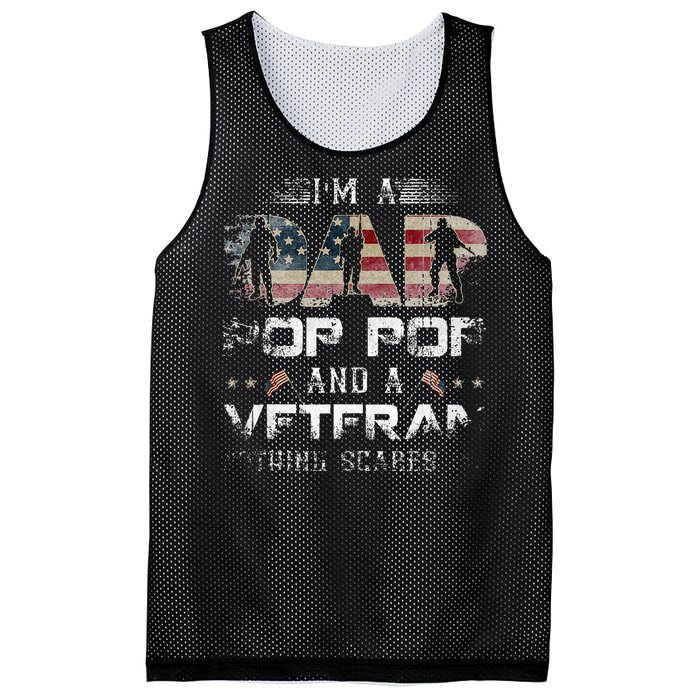 Pop Pop Veteran Fathers Day Gift From Daughter Wife For Dad Mesh Reversible Basketball Jersey Tank