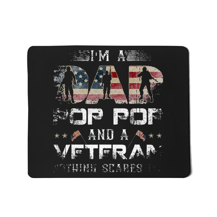 Pop Pop Veteran Fathers Day Gift From Daughter Wife For Dad Mousepad