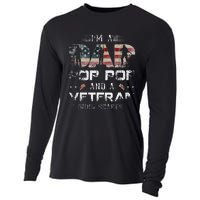 Pop Pop Veteran Fathers Day Gift From Daughter Wife For Dad Cooling Performance Long Sleeve Crew