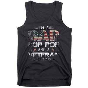 Pop Pop Veteran Fathers Day Gift From Daughter Wife For Dad Tank Top