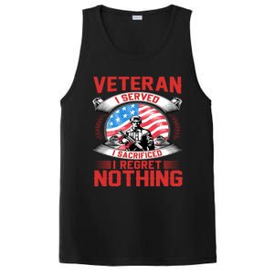 Proud Patriotic Veteran Military Great Gift PosiCharge Competitor Tank