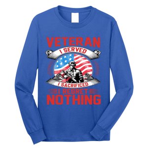 Proud Patriotic Veteran Military Great Gift Long Sleeve Shirt