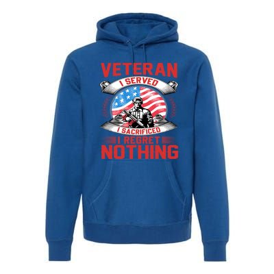 Proud Patriotic Veteran Military Great Gift Premium Hoodie