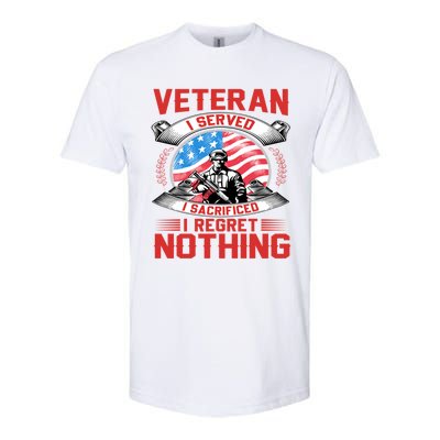 Proud Patriotic Veteran Military Great Gift Softstyle CVC T-Shirt