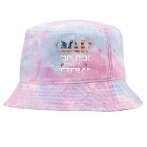 Pop Pop Veteran Fathers Day Gift From Daughter Wife For Dad Tie-Dyed Bucket Hat