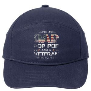 Pop Pop Veteran Fathers Day Gift From Daughter Wife For Dad 7-Panel Snapback Hat