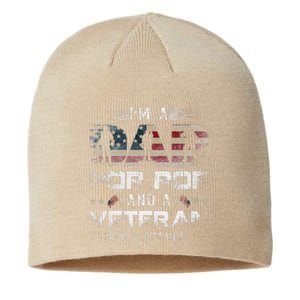 Pop Pop Veteran Fathers Day Gift From Daughter Wife For Dad Sustainable Beanie