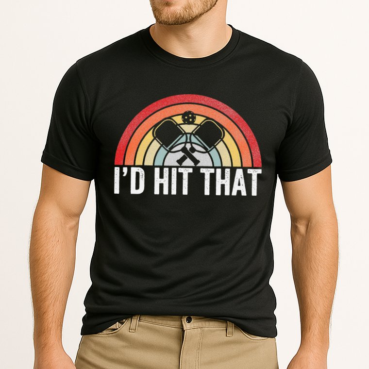 Pickleball Player Vintage I'd Hit That Retro Gift Performance Shirt