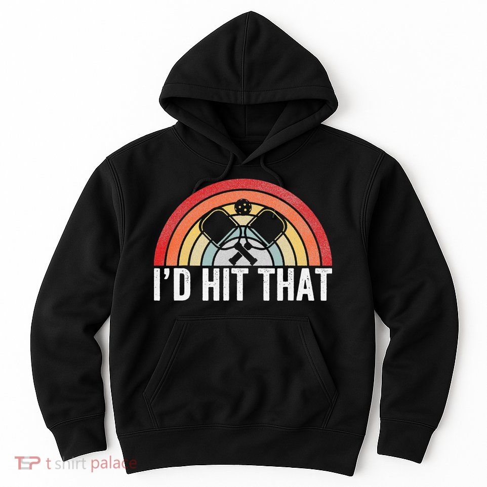 Pickleball Player Vintage I'd Hit That Retro Gift Hoodie
