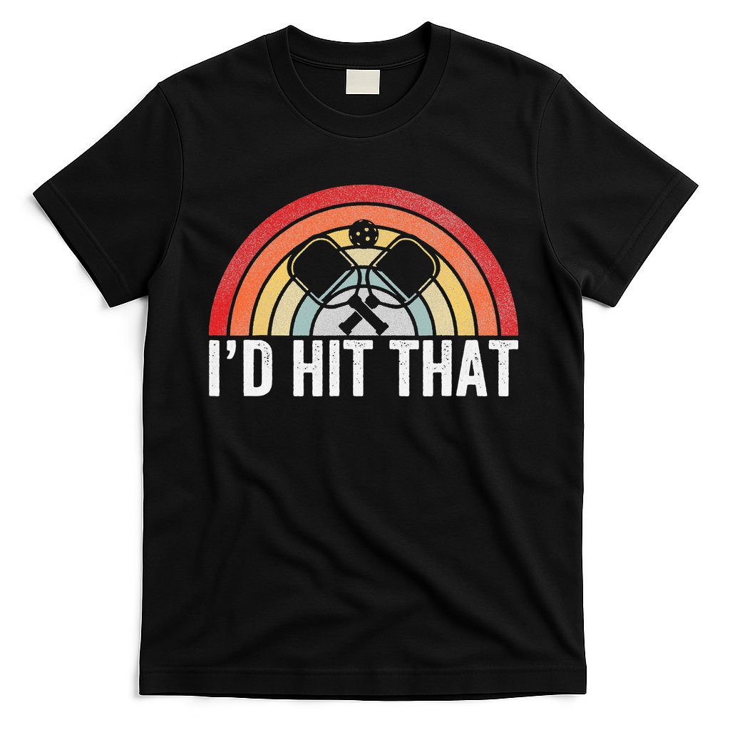 Pickleball Player Vintage I'd Hit That Retro Gift T-Shirt