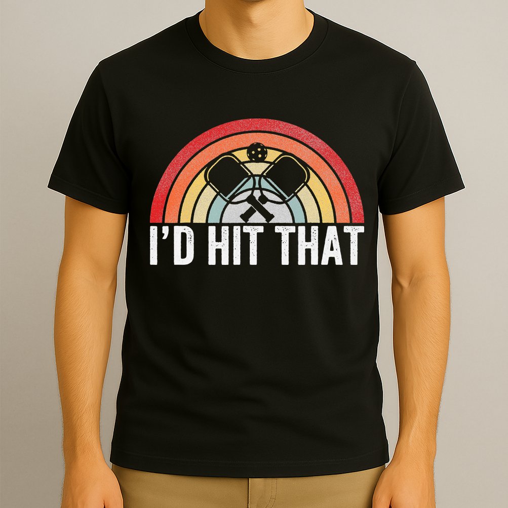 Pickleball Player Vintage I'd Hit That Retro Gift T-Shirt