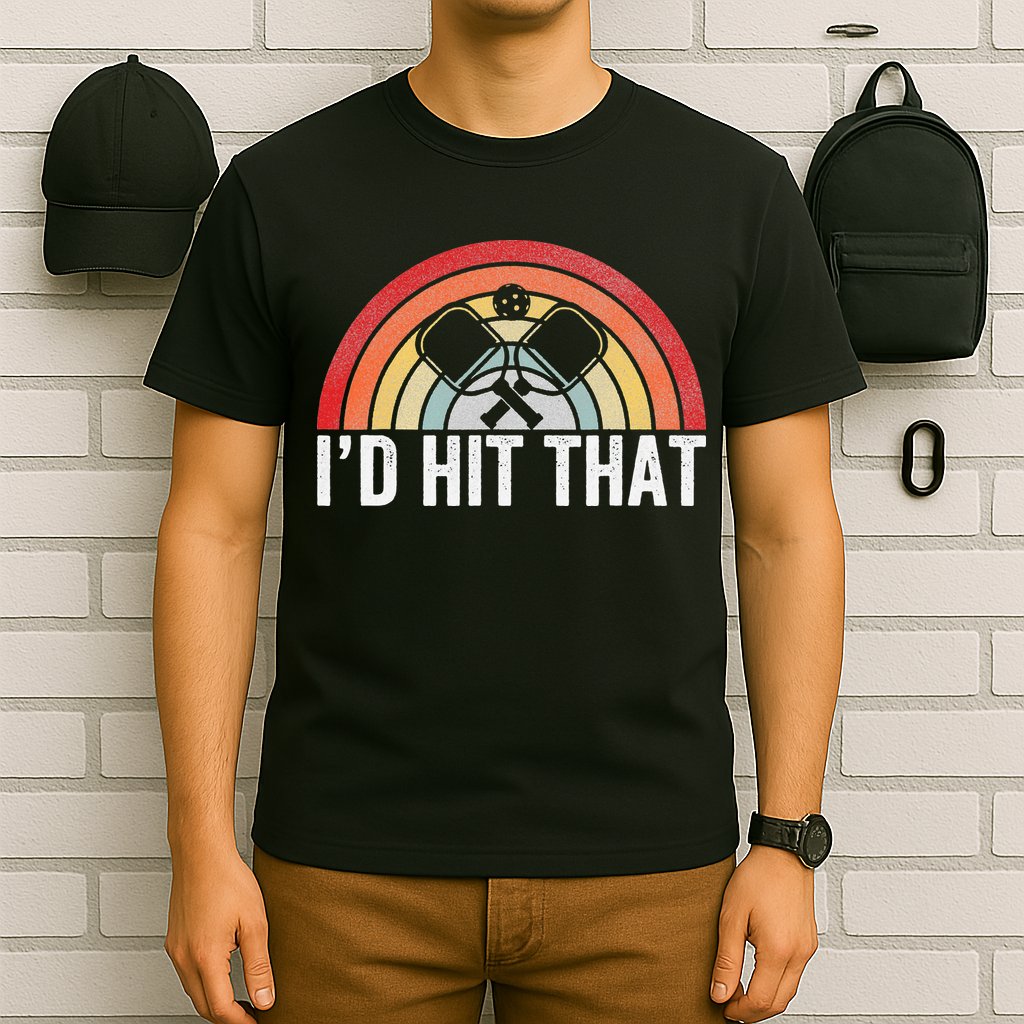 Pickleball Player Vintage I'd Hit That Retro Gift T-Shirt