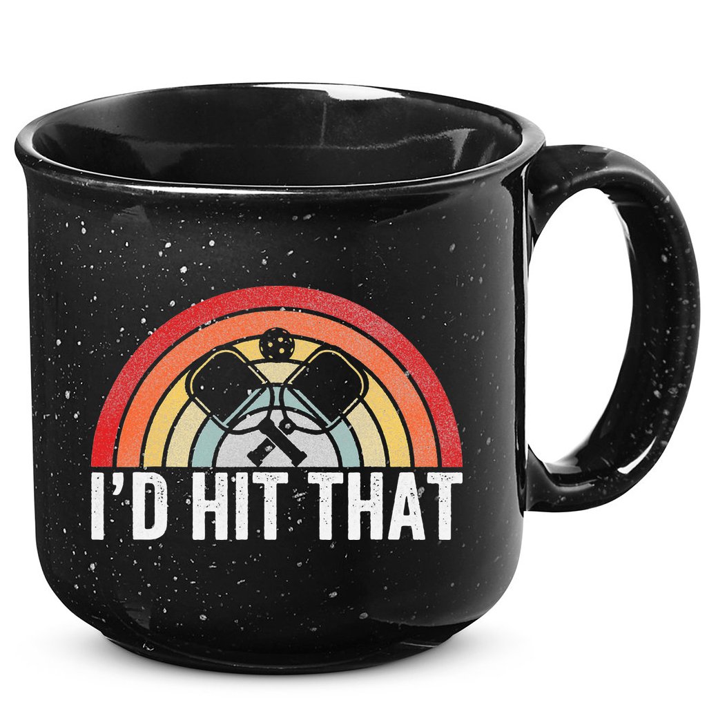 Pickleball Player Vintage I'd Hit That Retro Gift 15oz Campfire Ceramic Mug