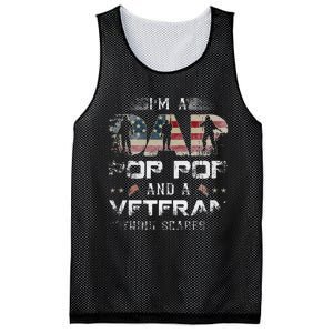 Pop Pop Veteran Fathers Day Gift From Daughter Wife For Dad Mesh Reversible Basketball Jersey Tank