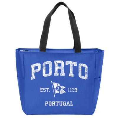 Porto Portugal Vintage Nautical Boat Anchor Flag Sports Great Gift Zip Tote Bag