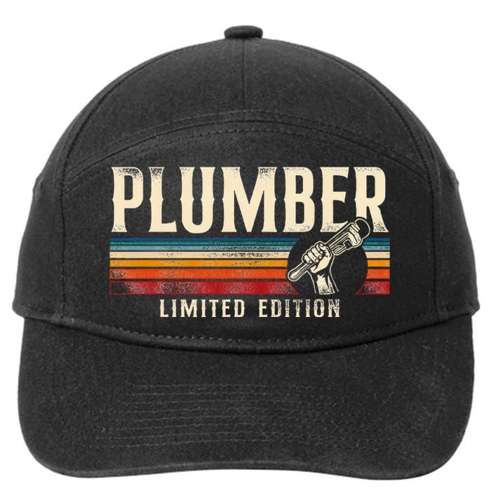 Plumbing Plumber Vintage Retro Plumber Limited Edition 7-Panel Snapback Hat