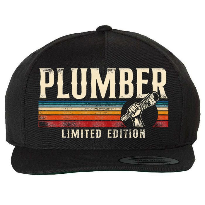 Plumbing Plumber Vintage Retro Plumber Limited Edition Wool Snapback Cap