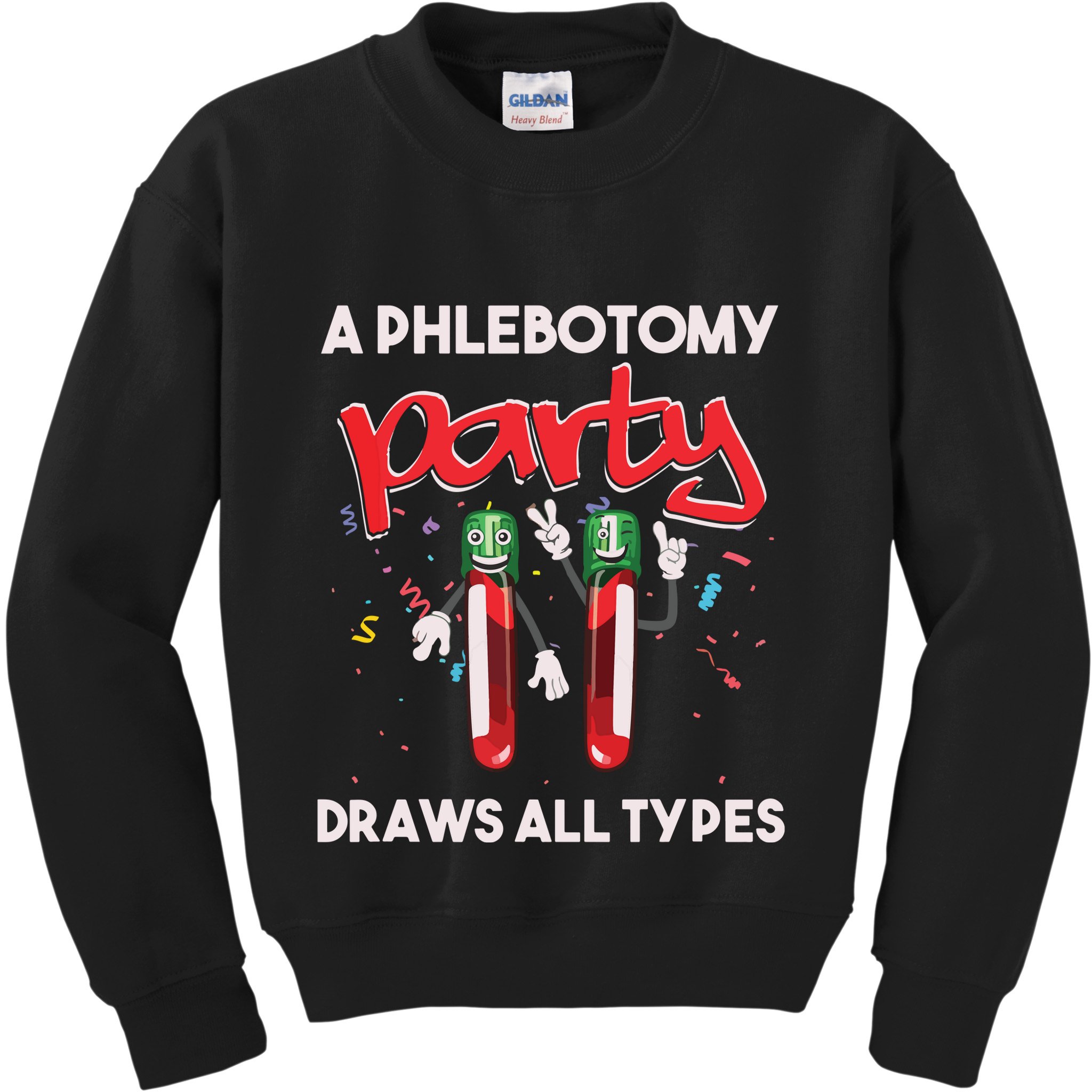 Phlebotomy Phlebotomist Vein Health Syringe Blood Donor Gift Kids Sweatshirt