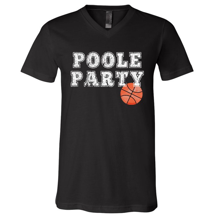 Poole Party vintage Basketball sport lovers V-Neck T-Shirt