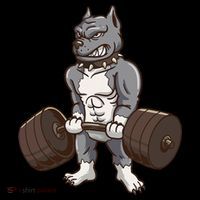 Pitbull Powerlifting Weight Lifting Dog Lovers Gift T-Shirt