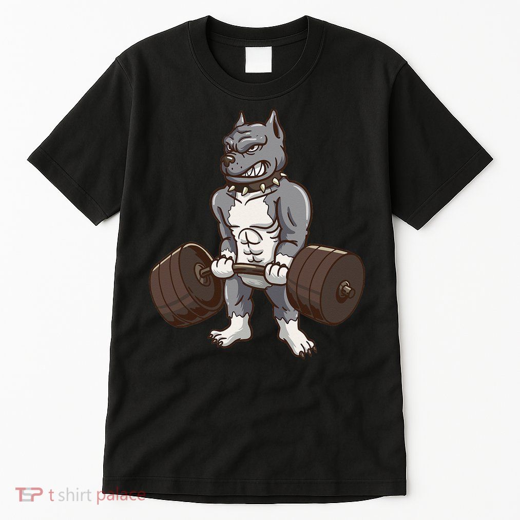 Pitbull Powerlifting Weight Lifting Dog Lovers Gift Tall T-Shirt