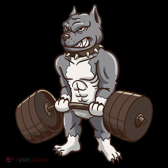 Pitbull Powerlifting Weight Lifting Dog Lovers Gift Kids T-Shirt