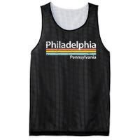 Philadelphia Pennsylvania Worn Design Retro Stripes Mesh Reversible Basketball Jersey Tank