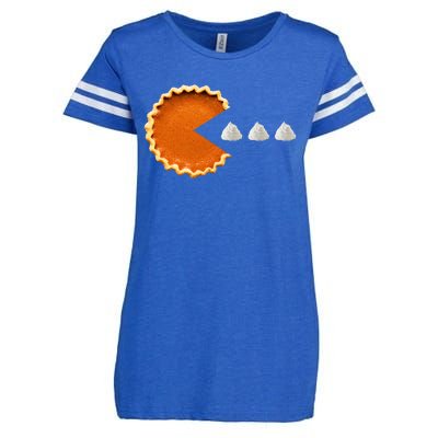 Pumpkin Pie Whipped Cream Video Game Thanksgiving Cute Gift Enza Ladies Jersey Football T-Shirt