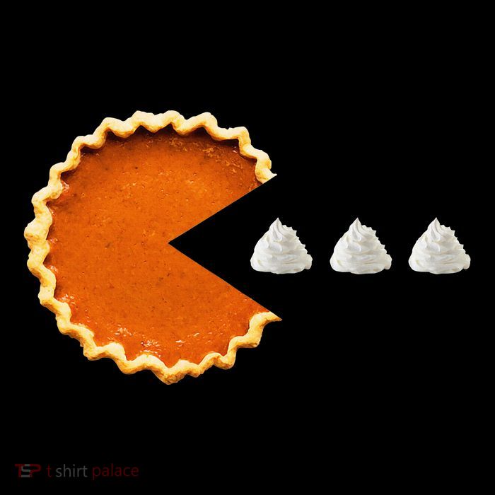 Pumpkin Pie Whipped Cream Video Game Thanksgiving Drawstring Bag