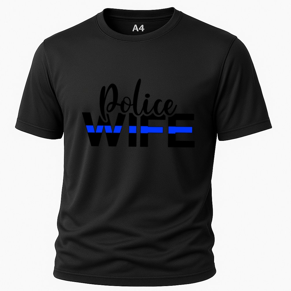 Proud Police Wife Of A Police Officer Wife Cop Wife Gift Cooling Performance Crew T-Shirt