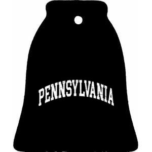 Pennsylvania PA Worn Design Classic Ceramic Bell Ornament