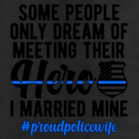 Proud Police Wife Police Officer Wife Of A Police Officer Gift 7 Panel Mesh Trucker Snapback Hat