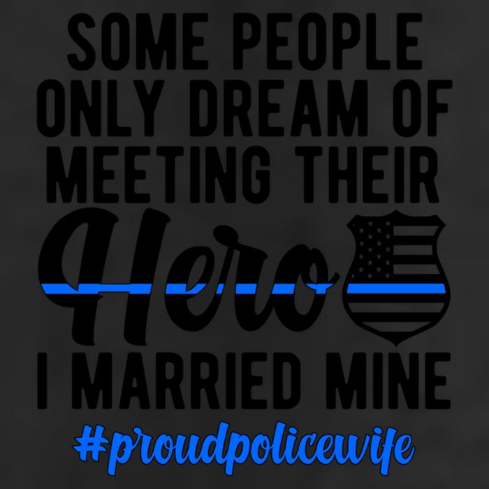 Proud Police Wife Police Officer Wife Of A Police Officer Gift 7 Panel Mesh Trucker Snapback Hat