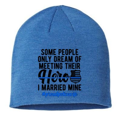 Proud Police Wife Police Officer Wife Of A Police Officer Gift Sustainable Beanie