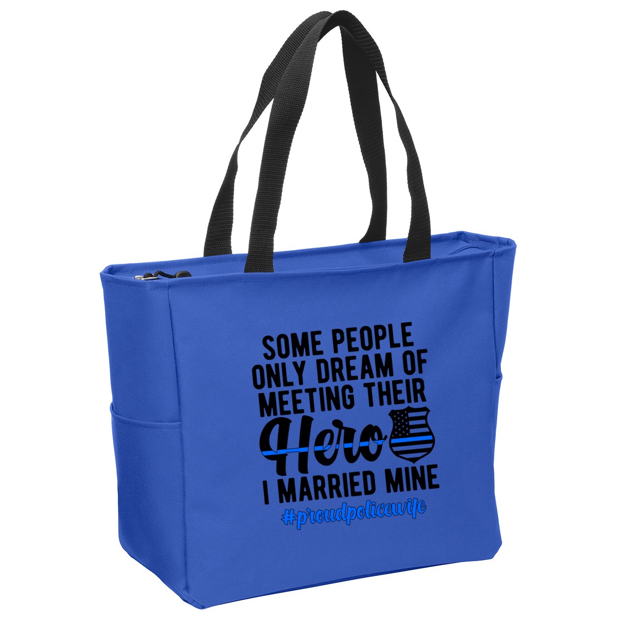 Proud Police Wife Police Officer Wife Of A Police Officer Gift Zip Tote Bag