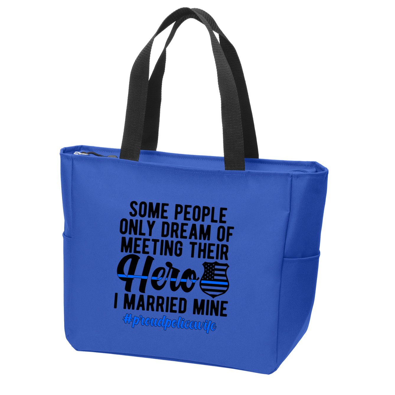 Proud Police Wife Police Officer Wife Of A Police Officer Gift Zip Tote Bag