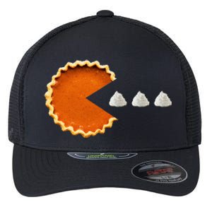 Pumpkin Pie Whipped Cream Video Game Thanksgiving Flexfit Unipanel Trucker Cap