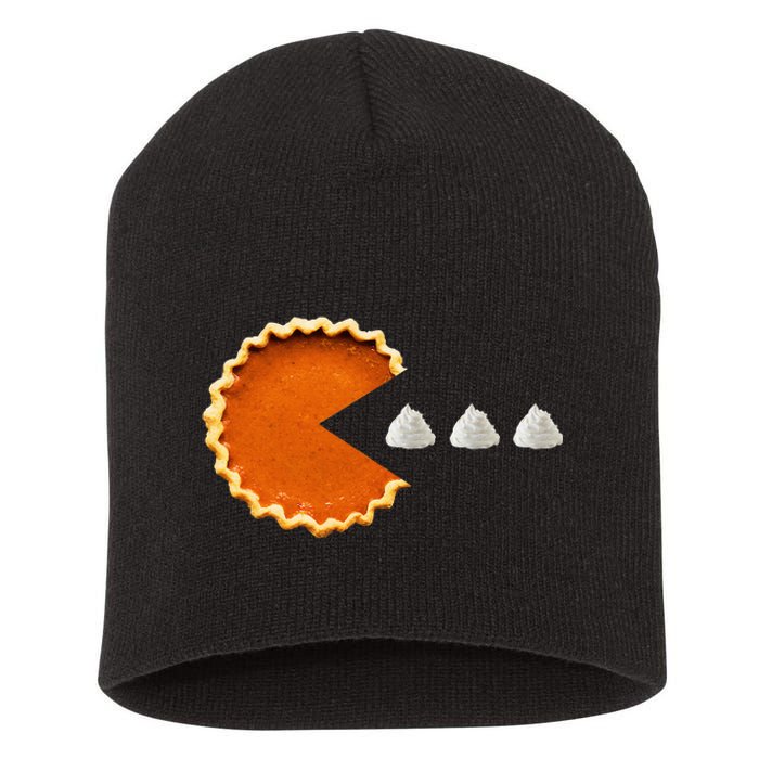 Pumpkin Pie Whipped Cream Video Game Thanksgiving Short Acrylic Beanie