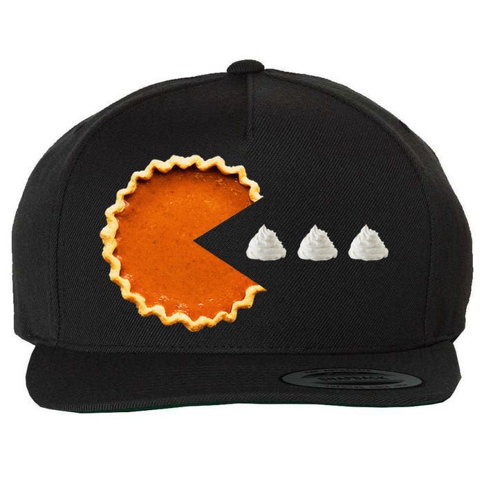 Pumpkin Pie Whipped Cream Video Game Thanksgiving Wool Snapback Cap