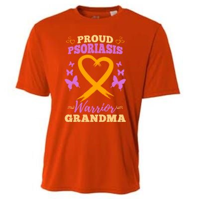 Proud Psoriasis Warrior Grandma Psoriasis Awareness Cute Gift Cooling Performance Crew T-Shirt