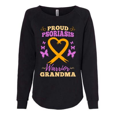 Proud Psoriasis Warrior Grandma Psoriasis Awareness Cute Gift Womens California Wash Sweatshirt