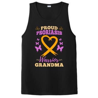 Proud Psoriasis Warrior Grandma Psoriasis Awareness Cute Gift PosiCharge Competitor Tank