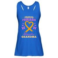 Proud Psoriasis Warrior Grandma Psoriasis Awareness Cute Gift Ladies Essential Flowy Tank