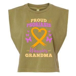 Proud Psoriasis Warrior Grandma Psoriasis Awareness Cute Gift Garment-Dyed Women's Muscle Tee