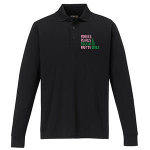 Pinkies Pearles & White House Pretty Performance Long Sleeve Polo