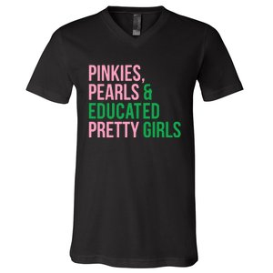 Pinkies Pearles & White House Pretty V-Neck T-Shirt