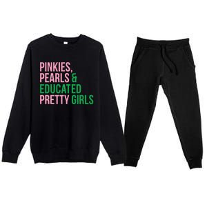 Pinkies Pearles & White House Pretty Premium Crewneck Sweatsuit Set