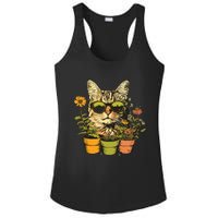 Potted Plants With Funny Cat Face For Gardening And Gardener Ladies PosiCharge Competitor Racerback Tank