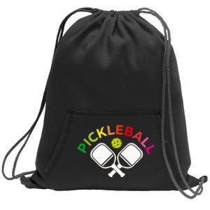 Paddles Pickleball With Font Color Sweatshirt Cinch Pack Bag